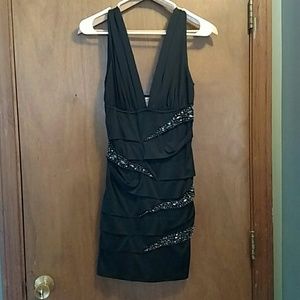 Fitted mini cocktail dress